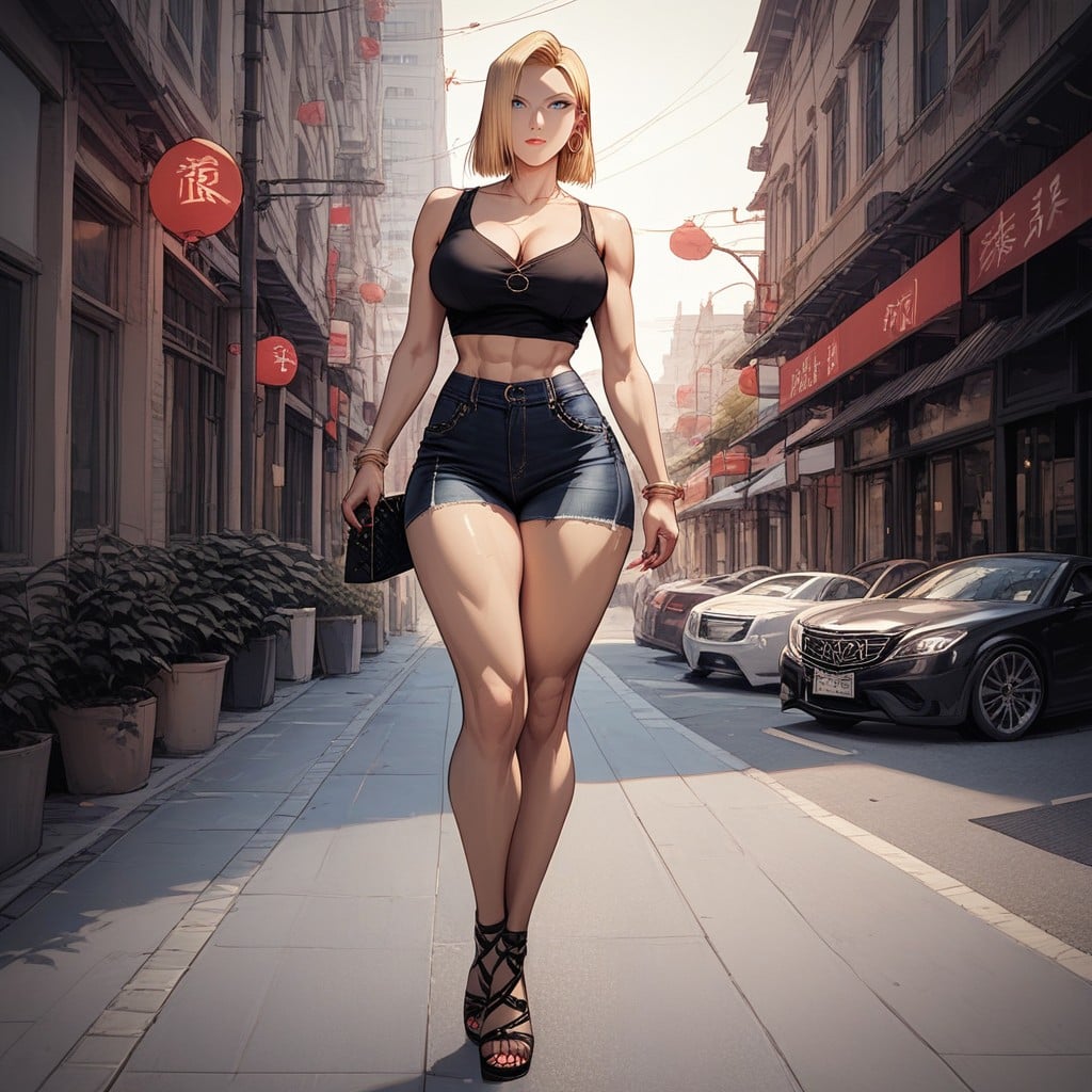 Fit, Hoop Earrings, Perfect Tits Hentai AI Porn