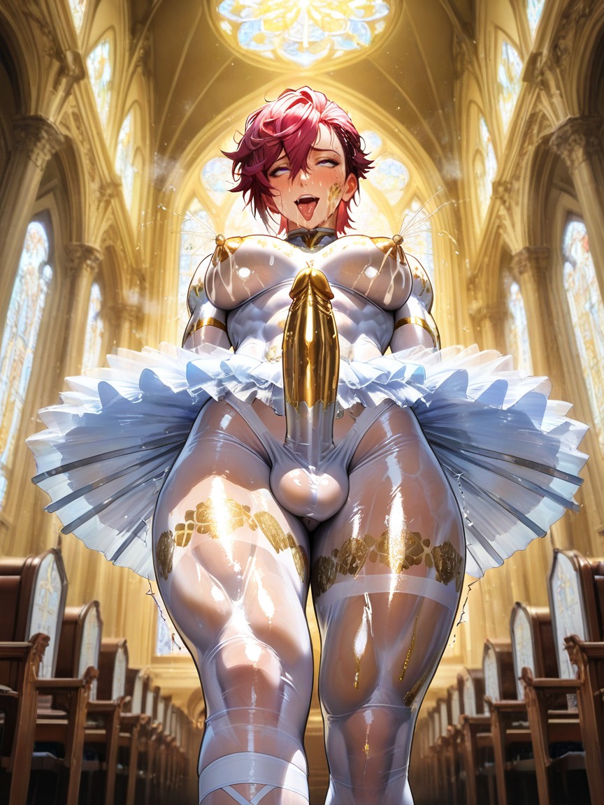 Standing, Showing Face, Oiled Skin Hentai AI Porn