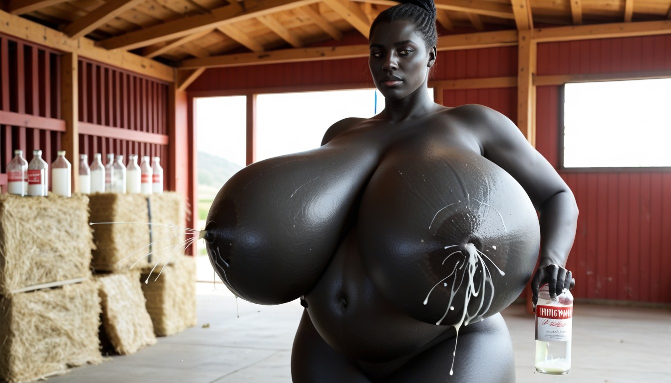 Lactation, Ethiopian, Colossal Breasts AI Porn