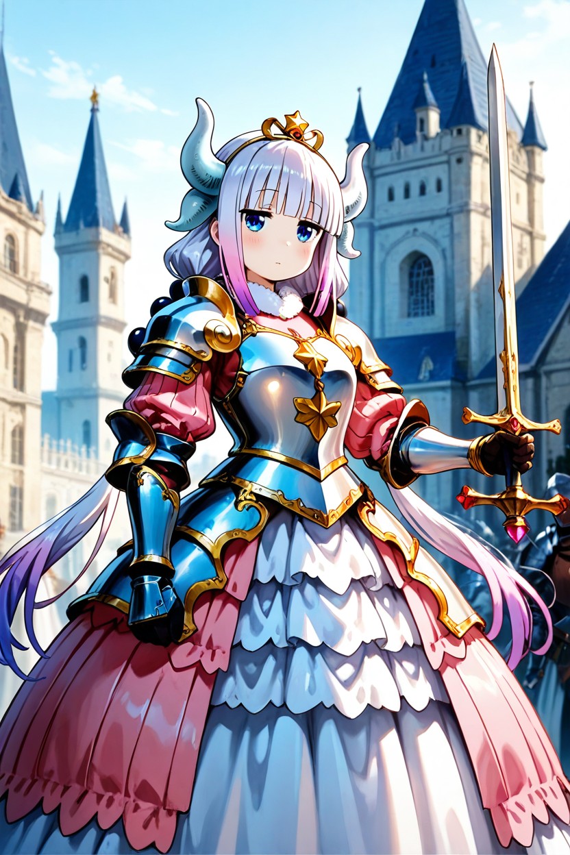 Small Breasts, Wearing Chestplate, In Public AI Porn