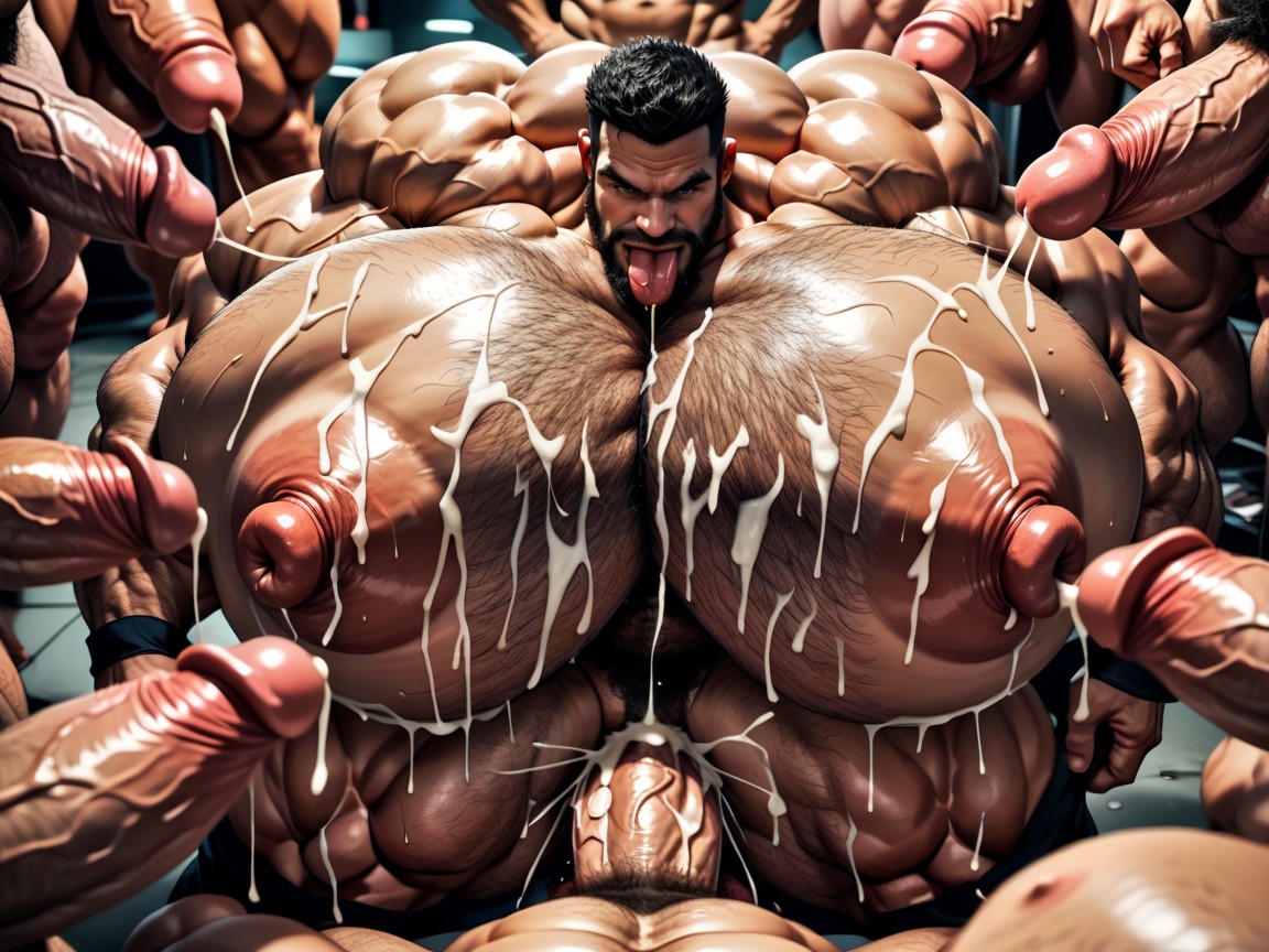 Massive Muscles, Huge Hyper Asses, De Haut En Bas Porno IA Gay