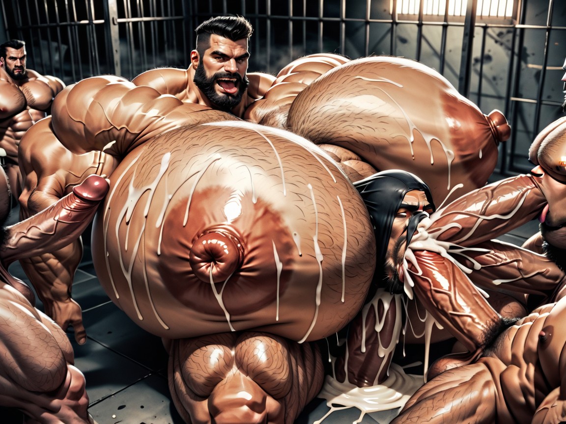 Hairy Thick Hyper Muscled Body, 粗大腿, Hyper Bulky AI同性戀黃片