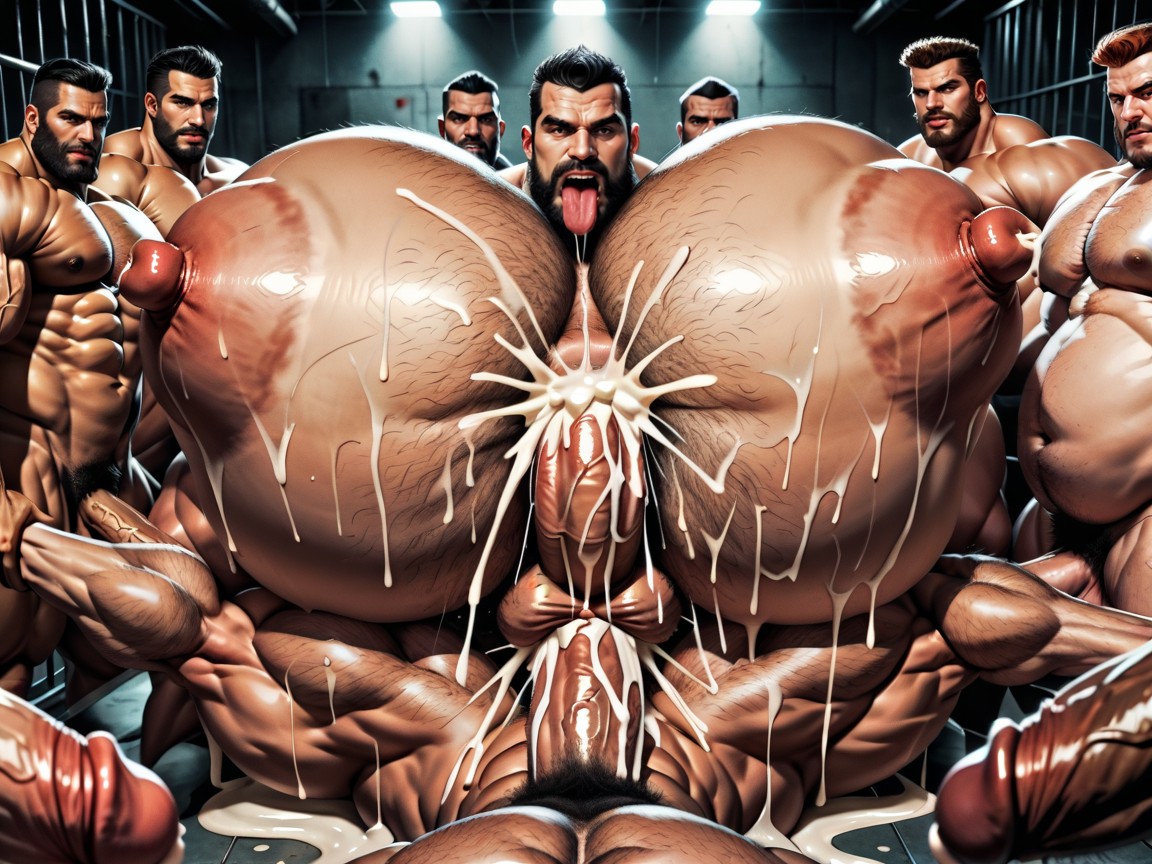 Tongue Out, 25+, Double Penetration Pornografia gay com IA