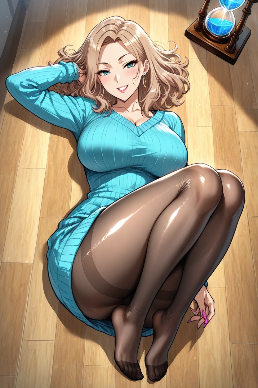 Beautiful Face, Focus On Legs, Living Hentai AI Porn