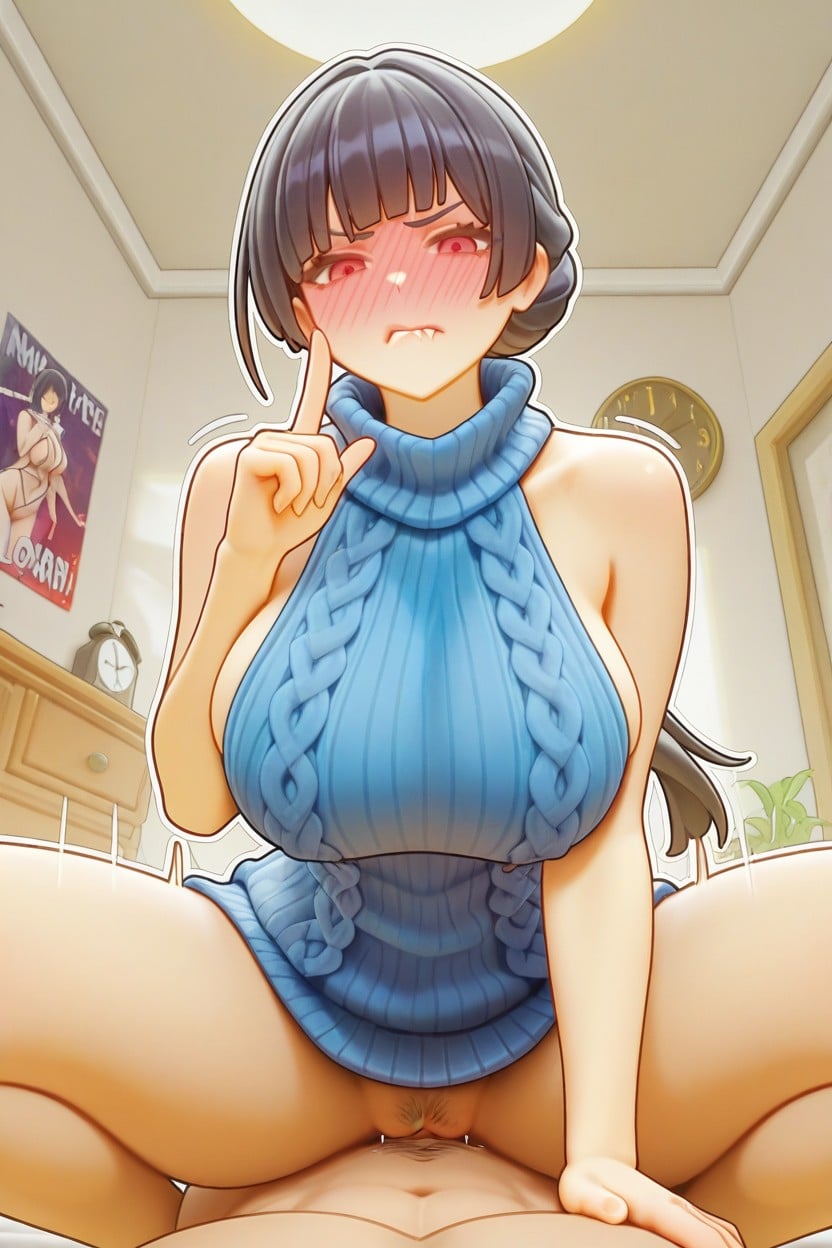 Forward, Exposed Pussy, Biting Lip Hentai AI Porn
