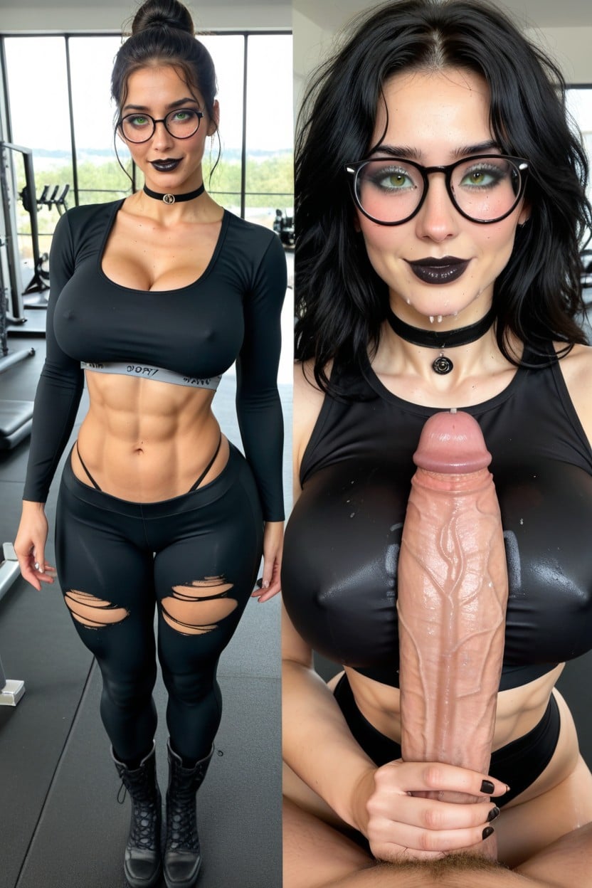 Veiny Cock, Boots, Blunt Bangs AI Porn