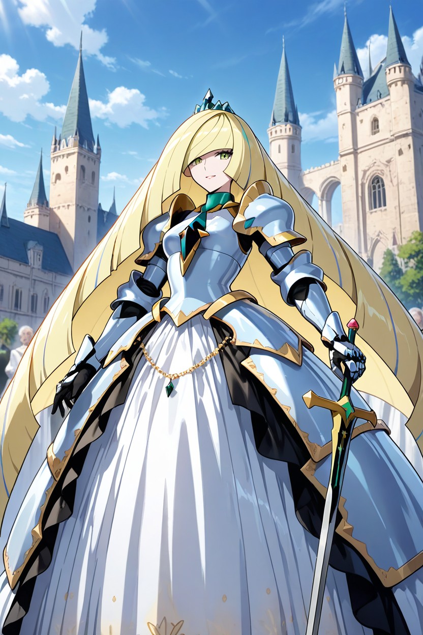 Lusamine From Pokemon, Bust Shot, Fully Clothed AI Porn