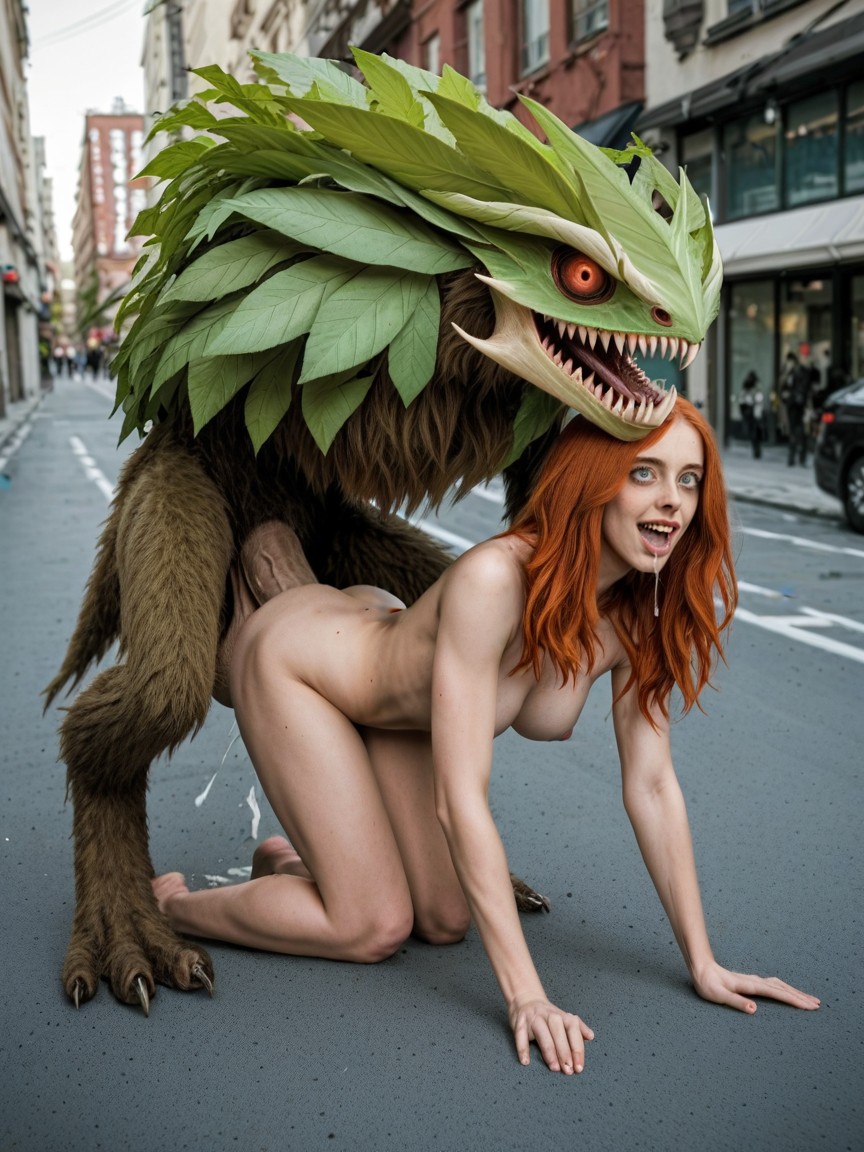 In Public, Feralxferal, Naked AI Porn
