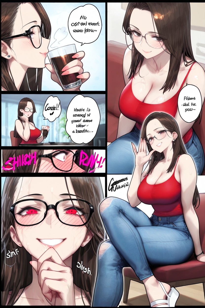 Dialogue, Beauty Face, Brown Hair Hentai AI Porn