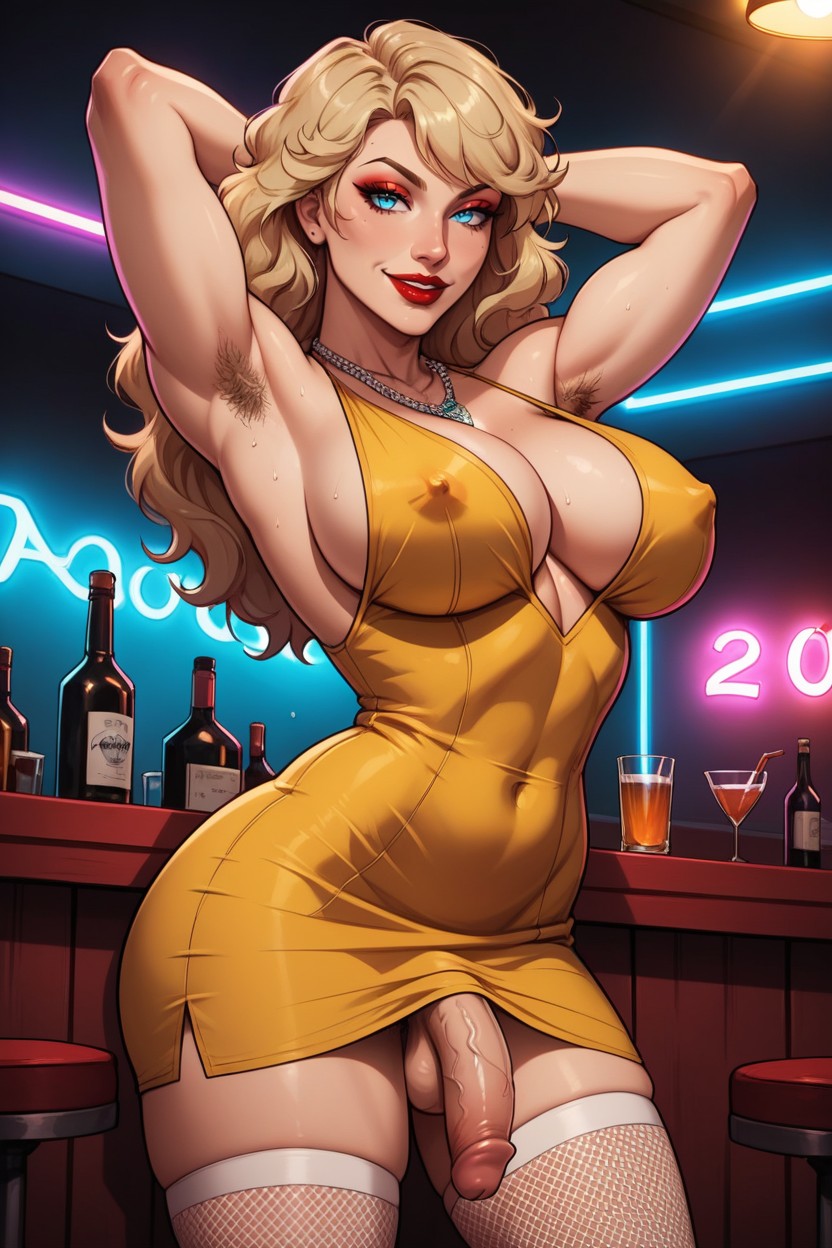Massive Ass, Massive Breast, Night Club Shemale AI Porn