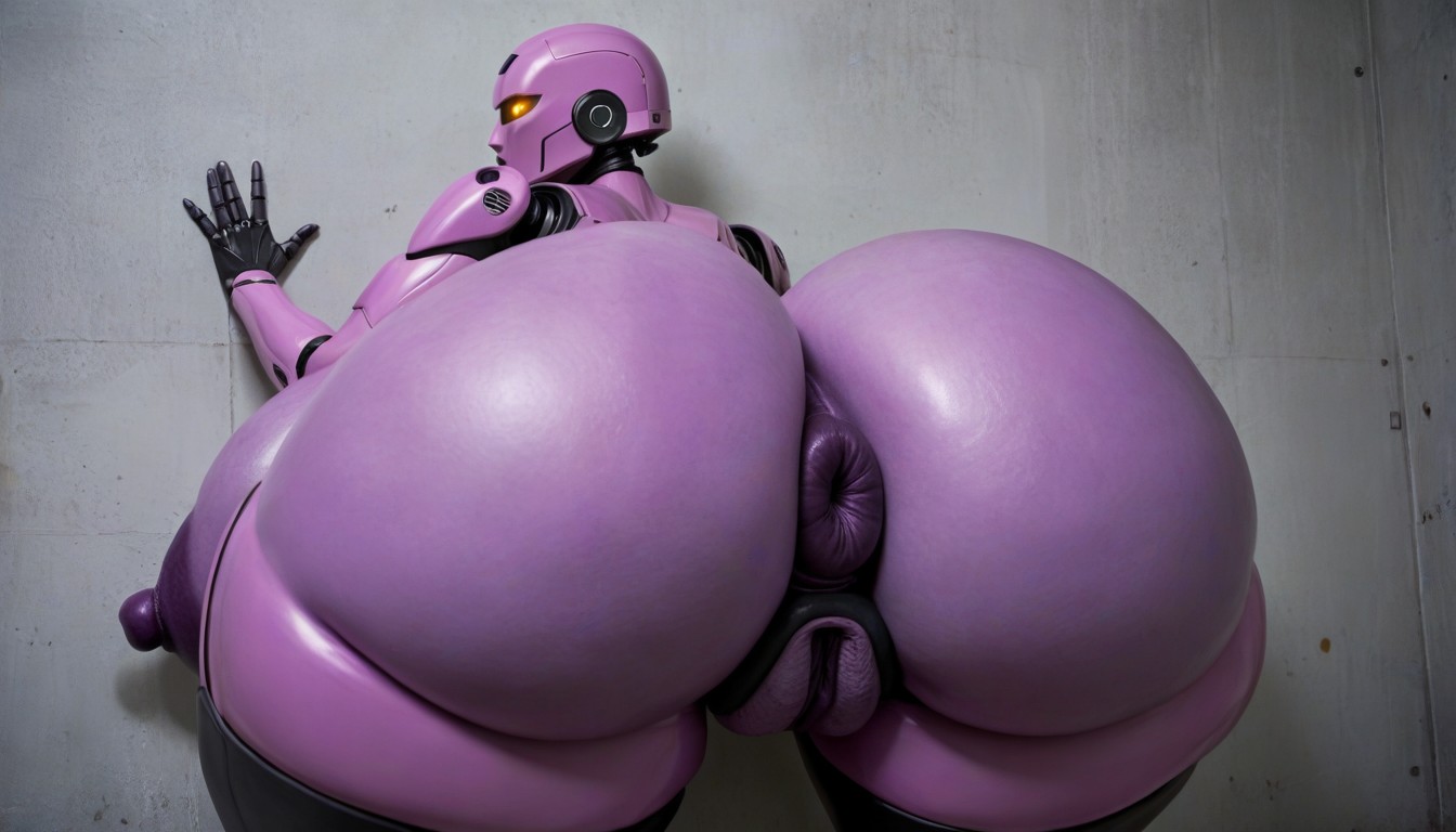 Purple Robot, Hips Wider Than Shoulders, Purple Robot Body AI Porn
