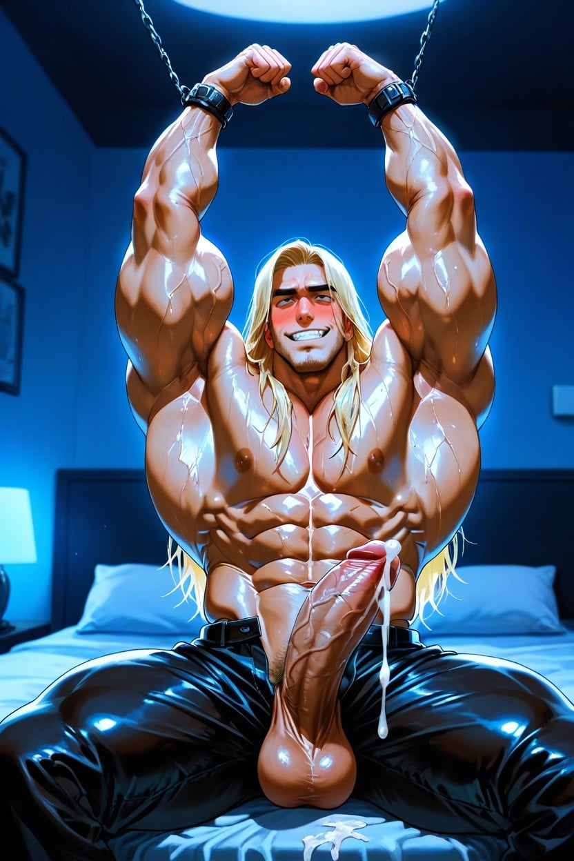 Visible Abs, Stretching, 下からの眺め ゲイAIポルノ