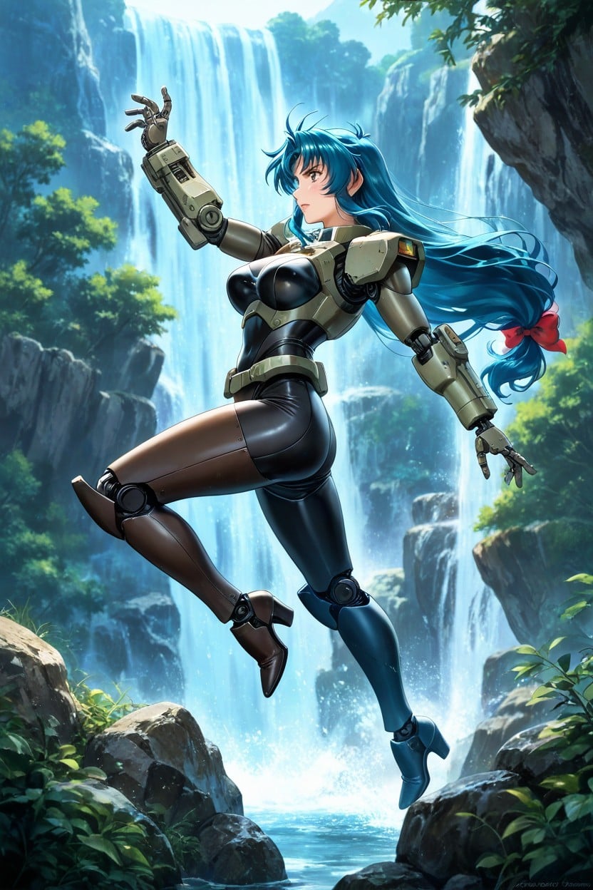 Safe For Work, Female Kaname Chidori From Full Metal Panic, Side View  Hentai AI Porn, image size:832x1248