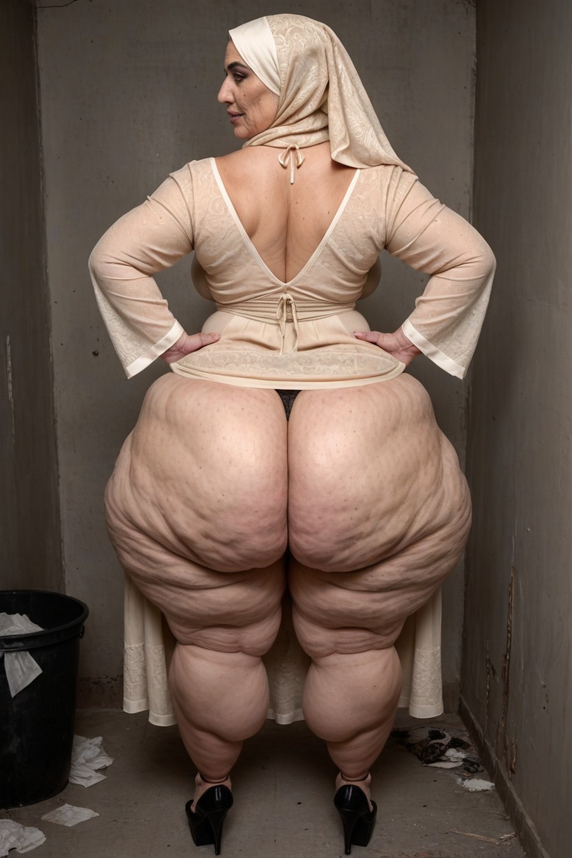 Full Thick Bbw Body, Freckled Breasts, Cellulite Gigantic Breasts AI Porn