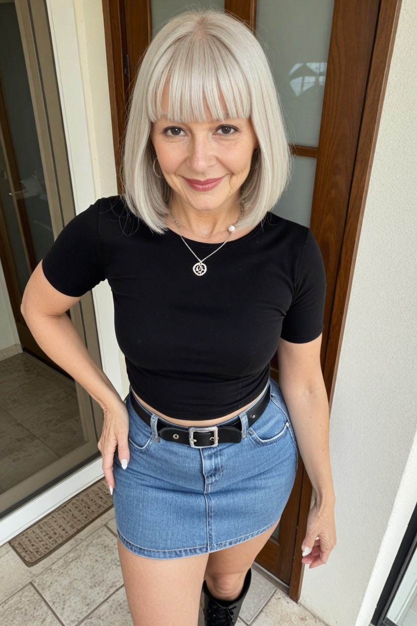 Extremely Large Ass, Fringe Bangs, Light Skinned Woman AI Porn