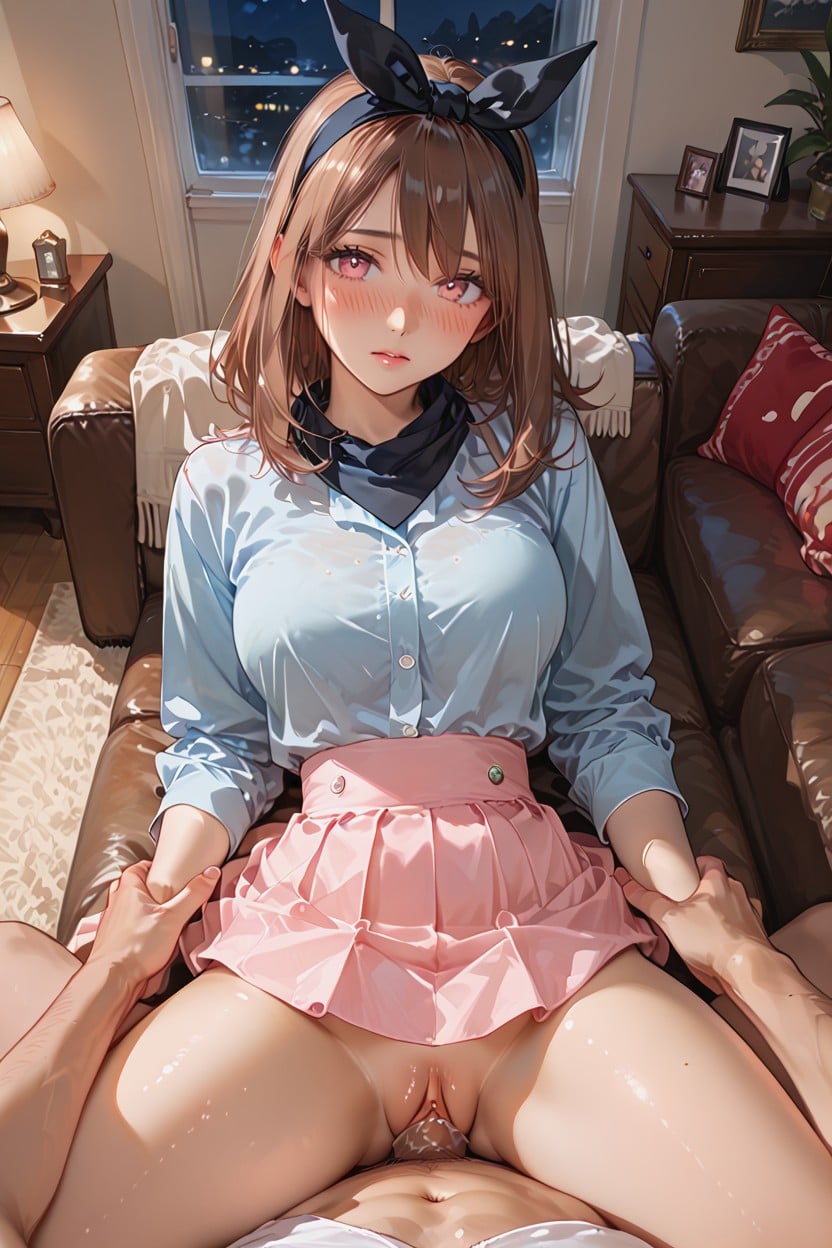 Front View, Feminine, Full-face Blush Hentai AI Porn
