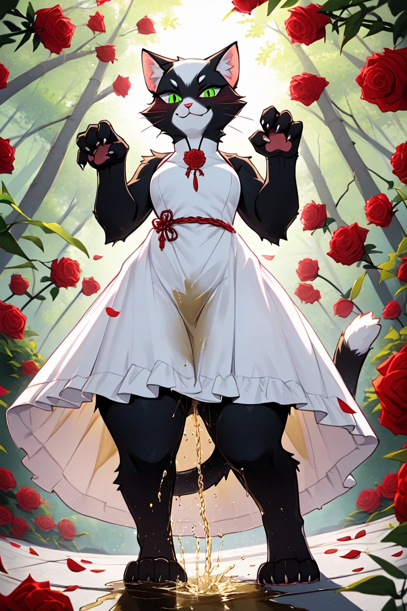 Adult, Horny, White Paw Furry AI Porn