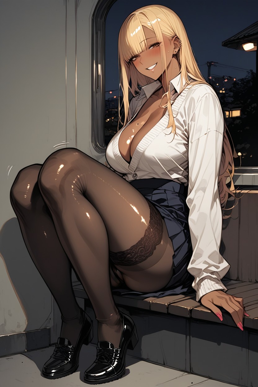 Tall Female, Skinny, Swaying Chest Hentai AI Porn