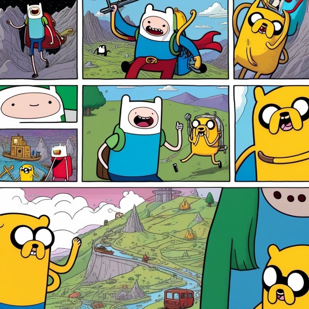 Original Adventure Timel Comic, Create Adventure Time Comic, Adventure Time Comic Art Style AI Porn