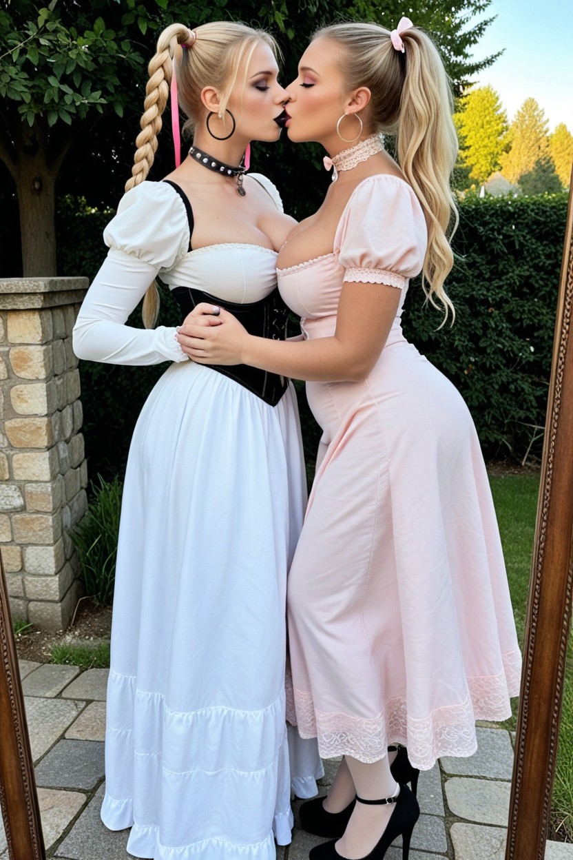 Kissing, Braided, Corset AI Porn