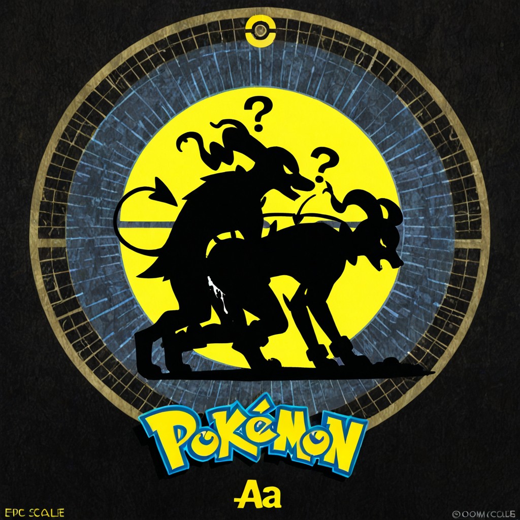 Backlit, Distorted Effect, A Silhouette Hilda From Pokemon And A Silhouete Houndoom Pokemon AI Porn