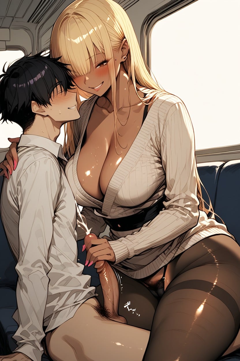 Taller Female, Motion Lines, Shorty Male Hentai AI Porn