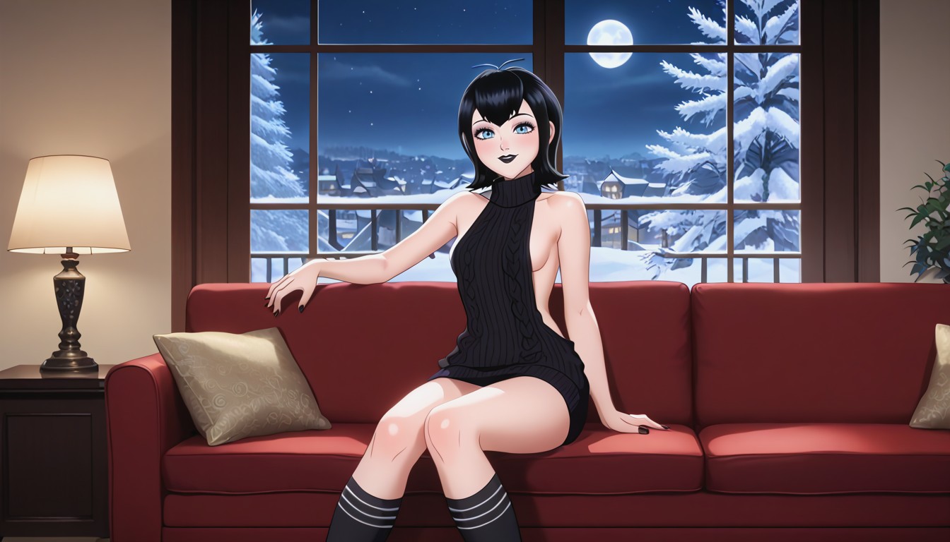 Sideboob, Bare Neck, Weather Perfect Night Hentai IA