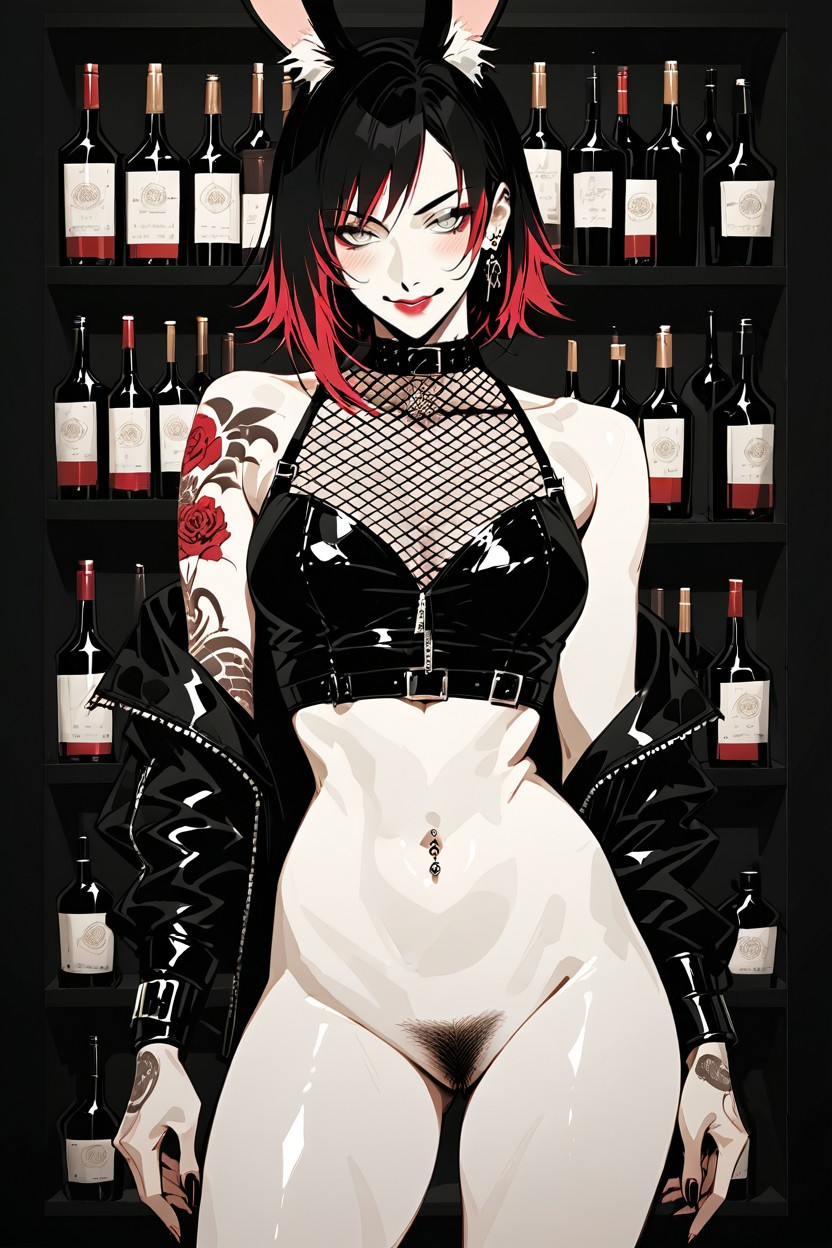 Full Body, Naked, Choker Hentai AI Porn