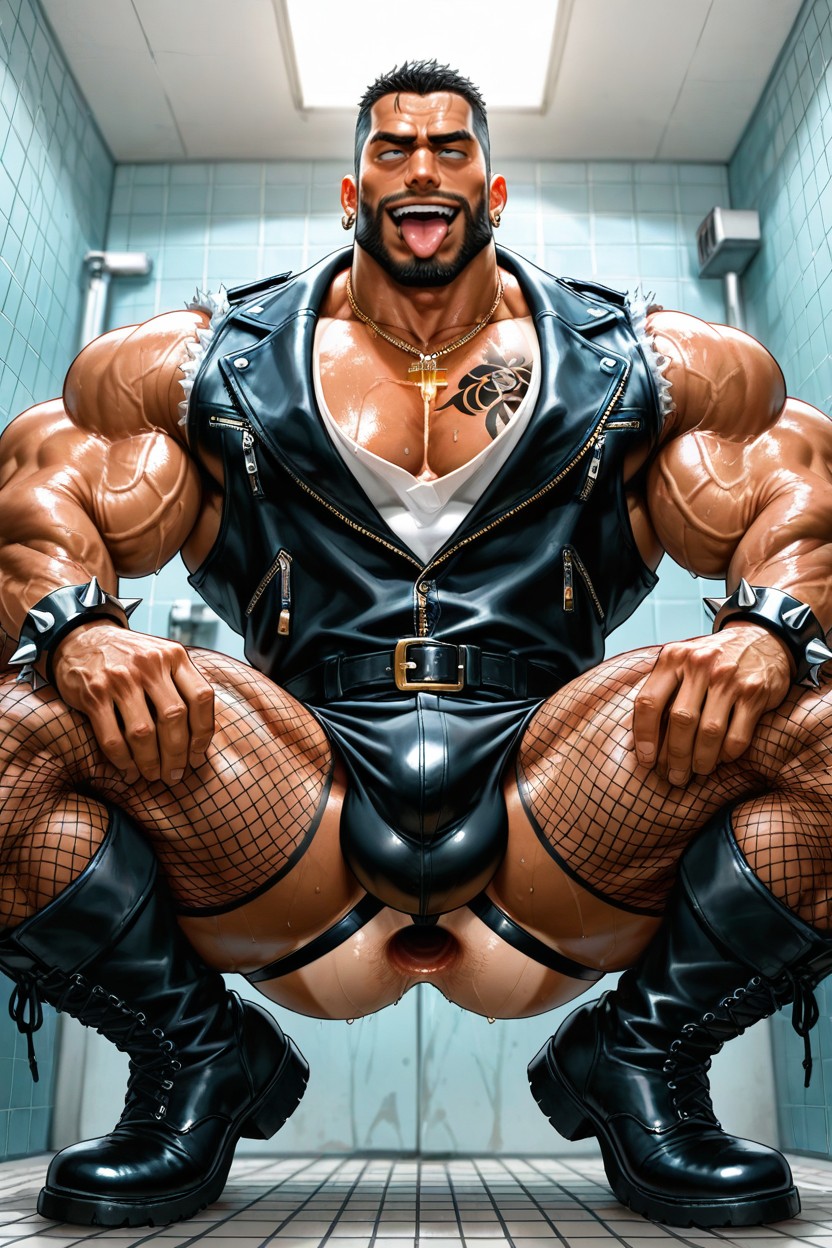 Massive Meaty Body, Gaping Asshole, Muscular Legs AI同性戀黃片
