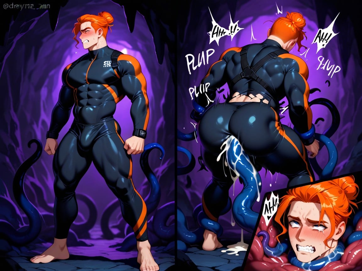 Vore, Swallowed Whole, Giant Monster Behind AI Gay Porn