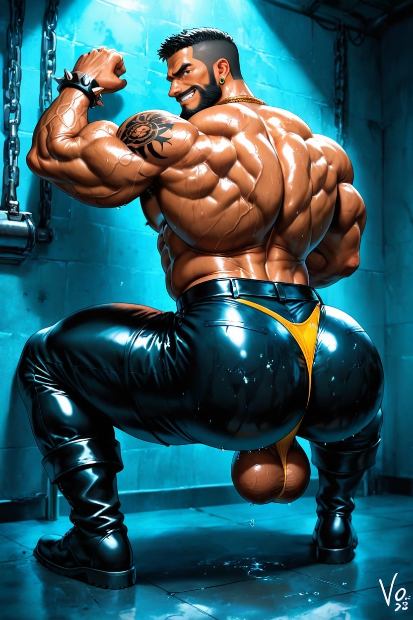 Completely Shaved Body, Detailed Realistic Image, No Hair On Chest Porno IA Gay