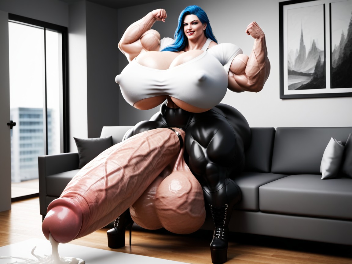 Cock Ring, Form Fitting Clothes, D Render Shemale AI Porn
