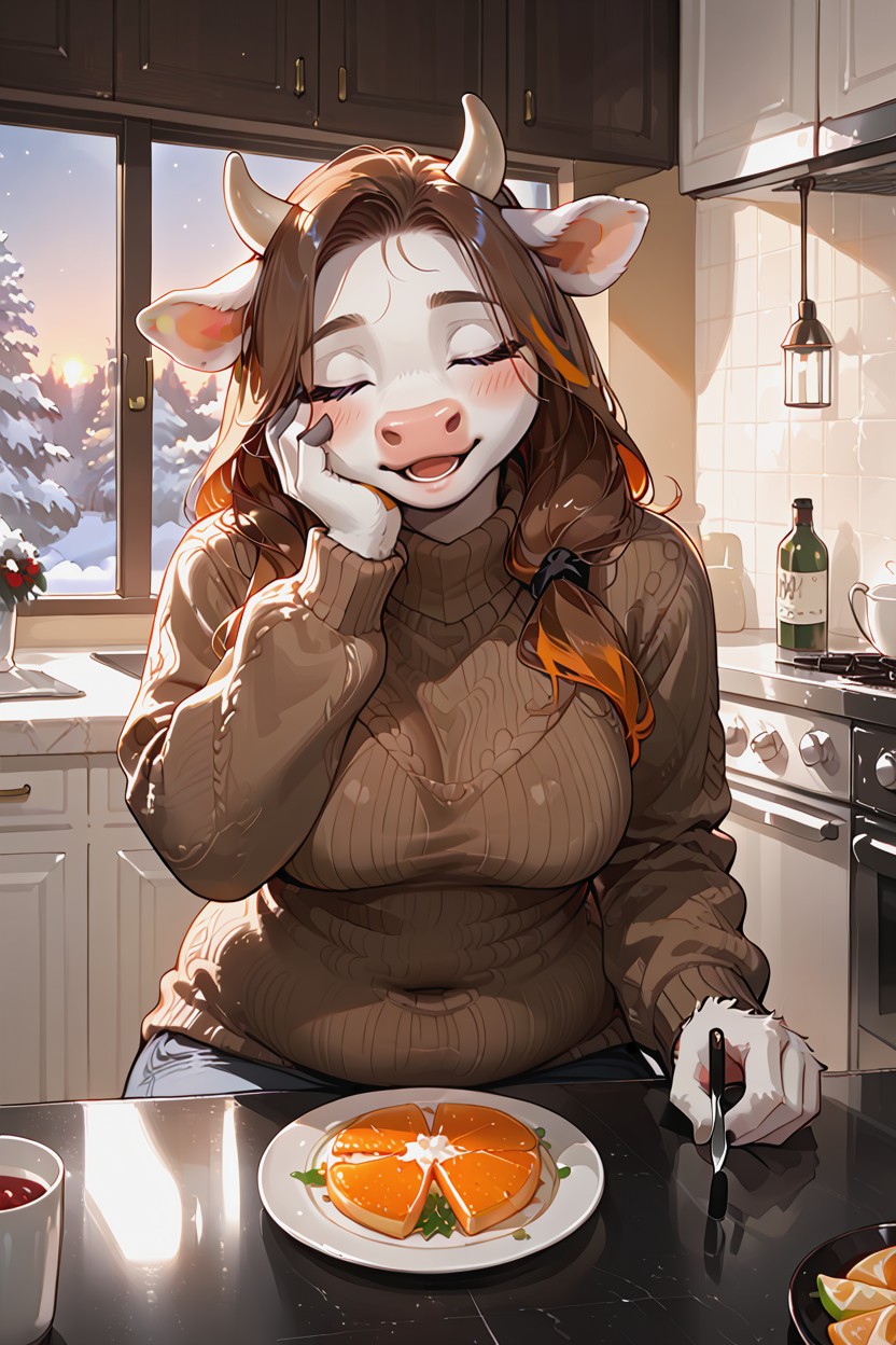 Female Cow, Cow, Female Furry AI Porn