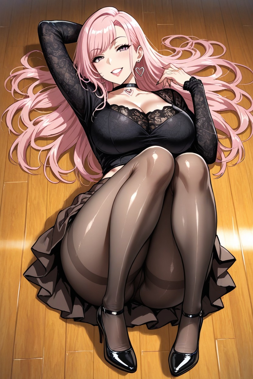 Laying, Kind Eyes, Focus On Legs Hentai AI Porn