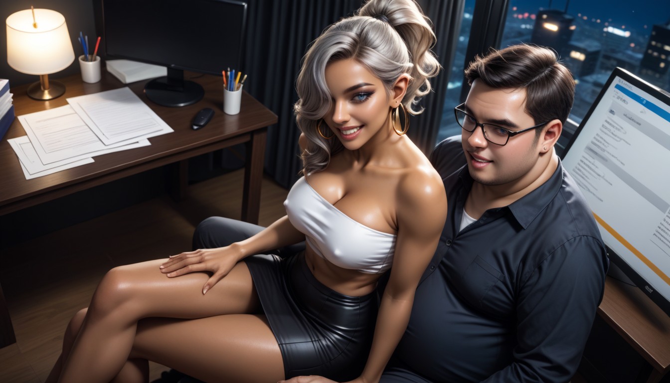 Skinny, Laughing, Massive Ass AI Porn