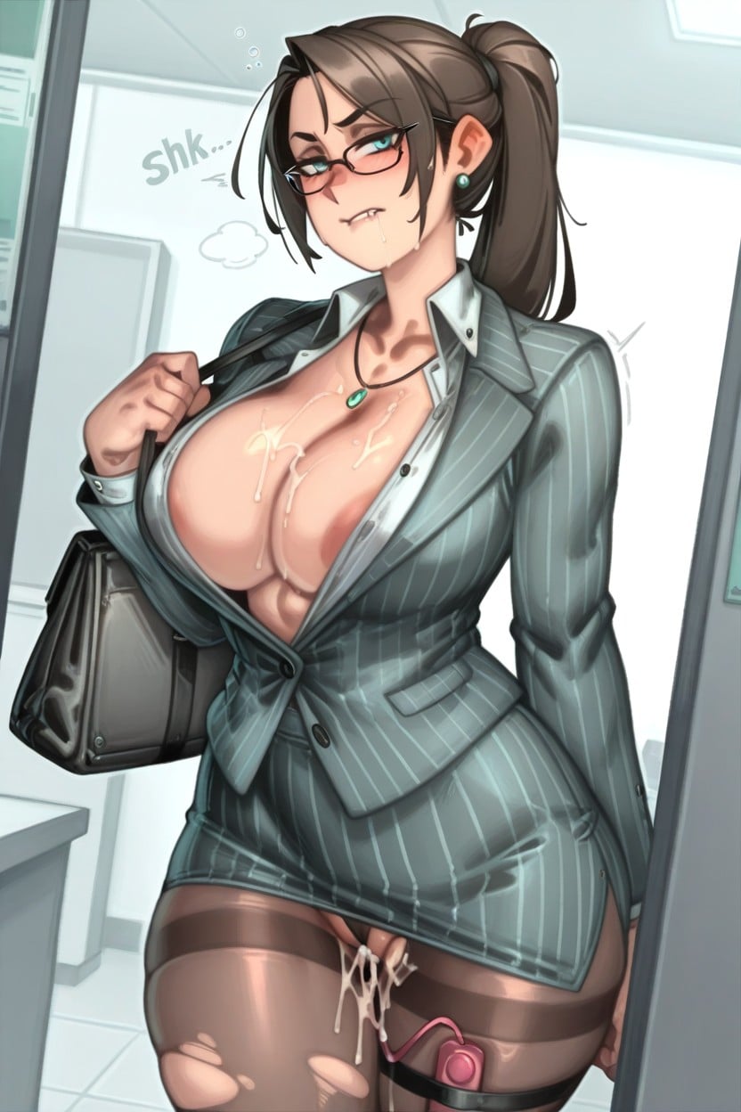 Under Pantyhose, Office, Indoors Hentai AI Porn