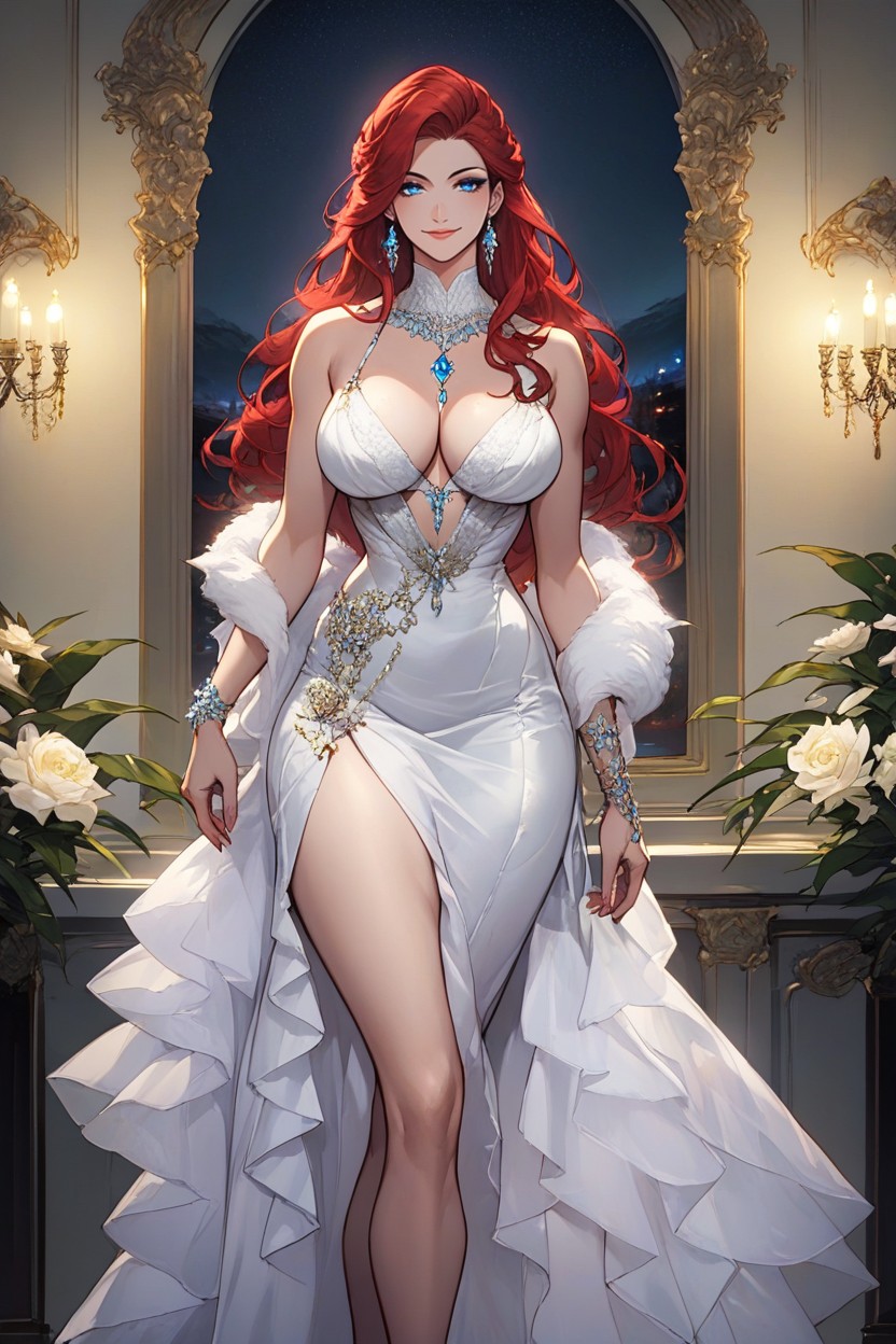 Red Hair, Light Smile, Long Length Hentai AI Porn