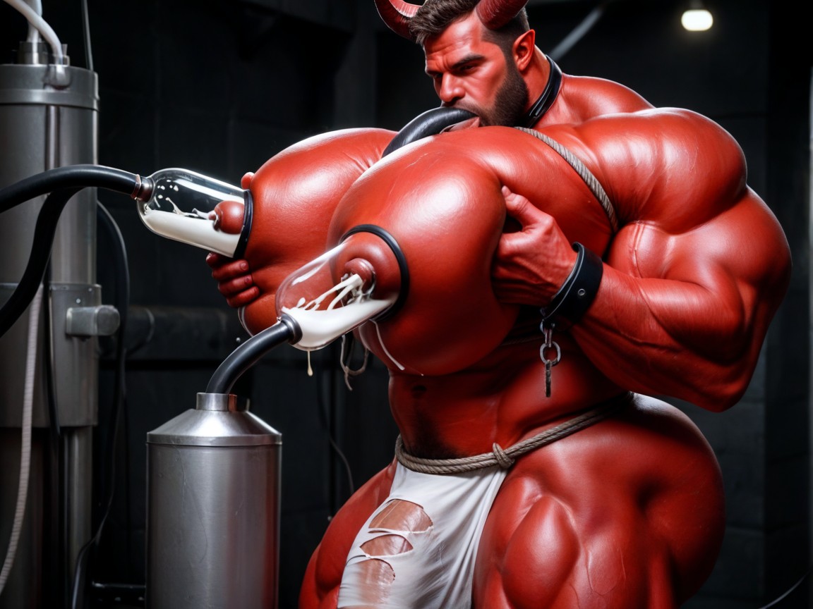 Rough Nipple Suck, Hyper Bulky, Tentacles Grabbing Boobs Porno IA Gay