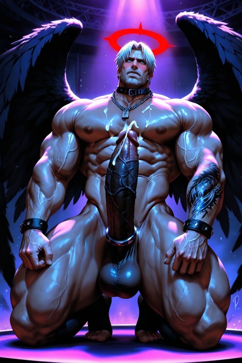 Octane Render, Ash White Hair, Penis Growing Bigger Than Self Porno IA Gay