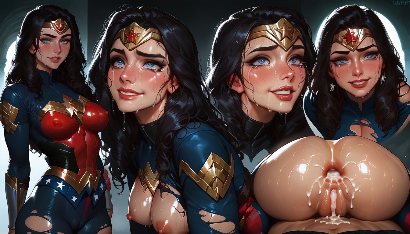 Very Shy Face, Dc Comics, Wonder Woman Uniform Hentai AI Porn