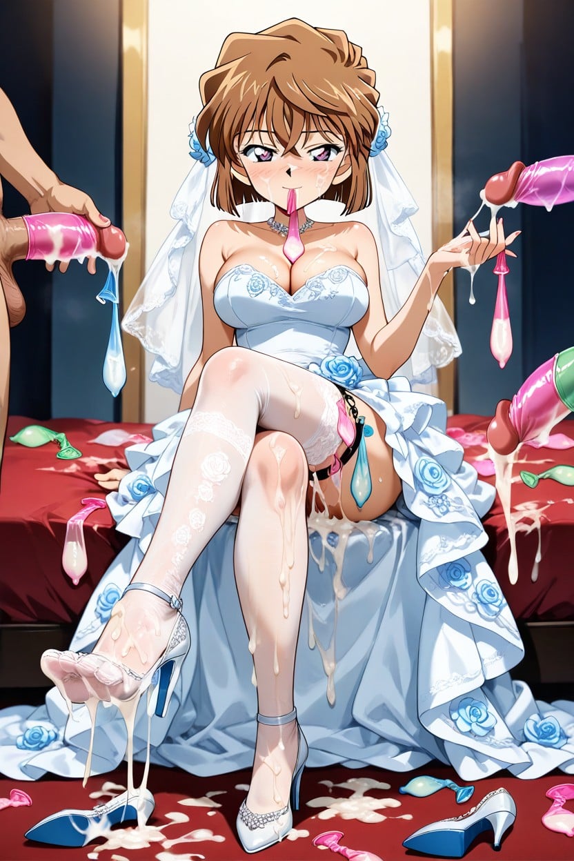 Foot Stepping Into Semen Soaked High Heels, Medium Breast, Semen Soaked High Heels Hentai AI Porn