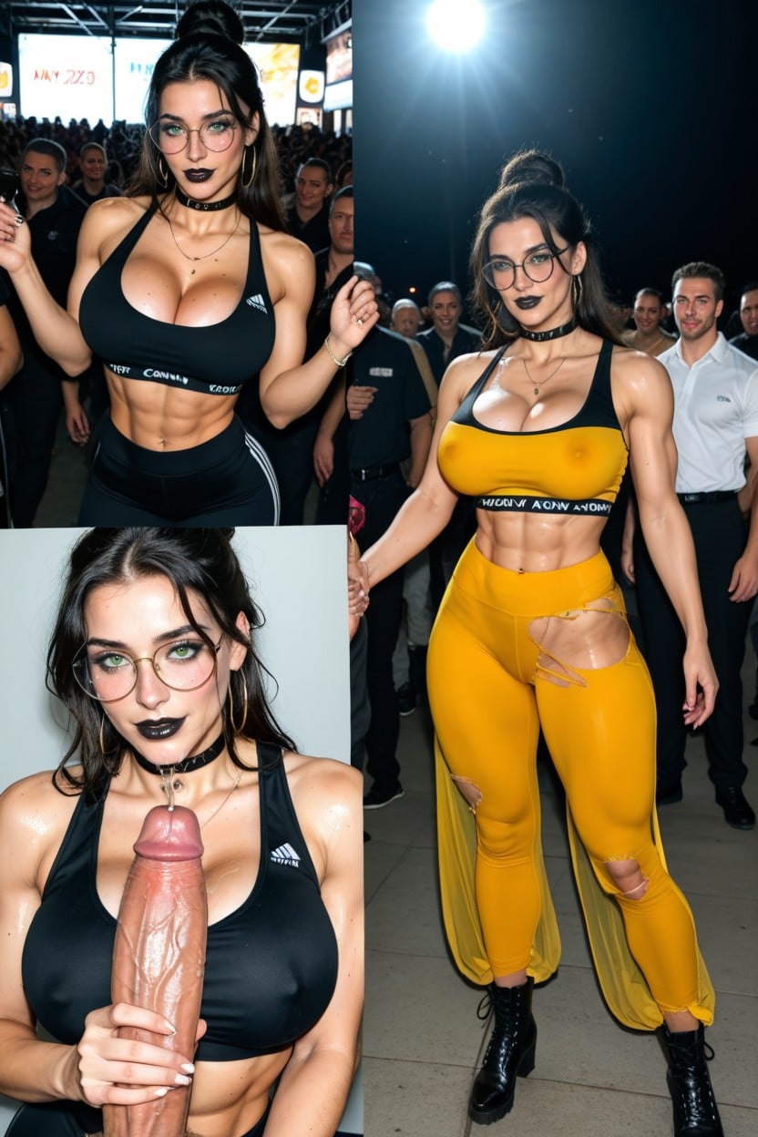 Standing, Highly Detailed Exaggerated Waist, Medium Hair AI Porn