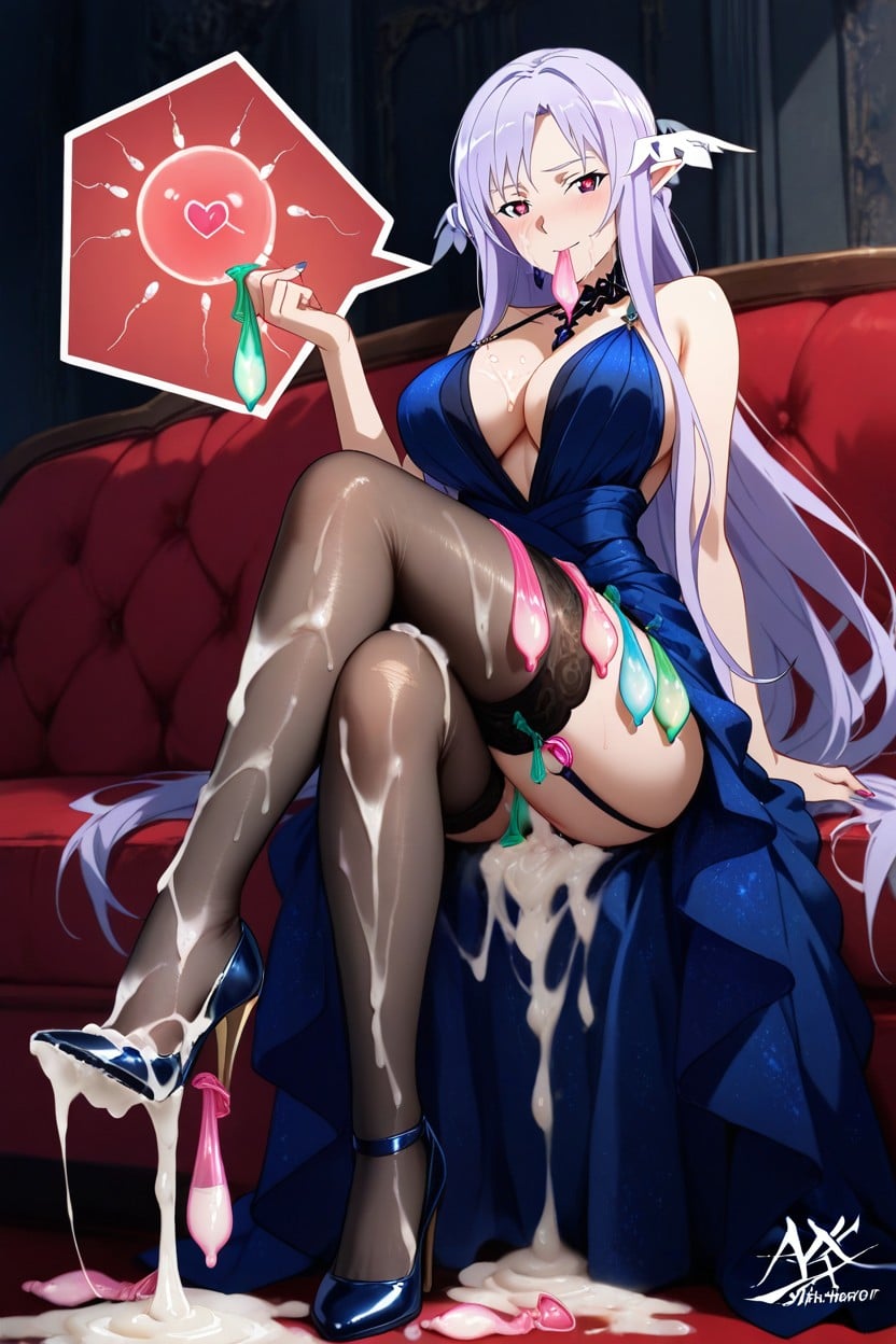 Excessive Cum, Quinella From Sword Art Online, Footjob Hentai AI Porn