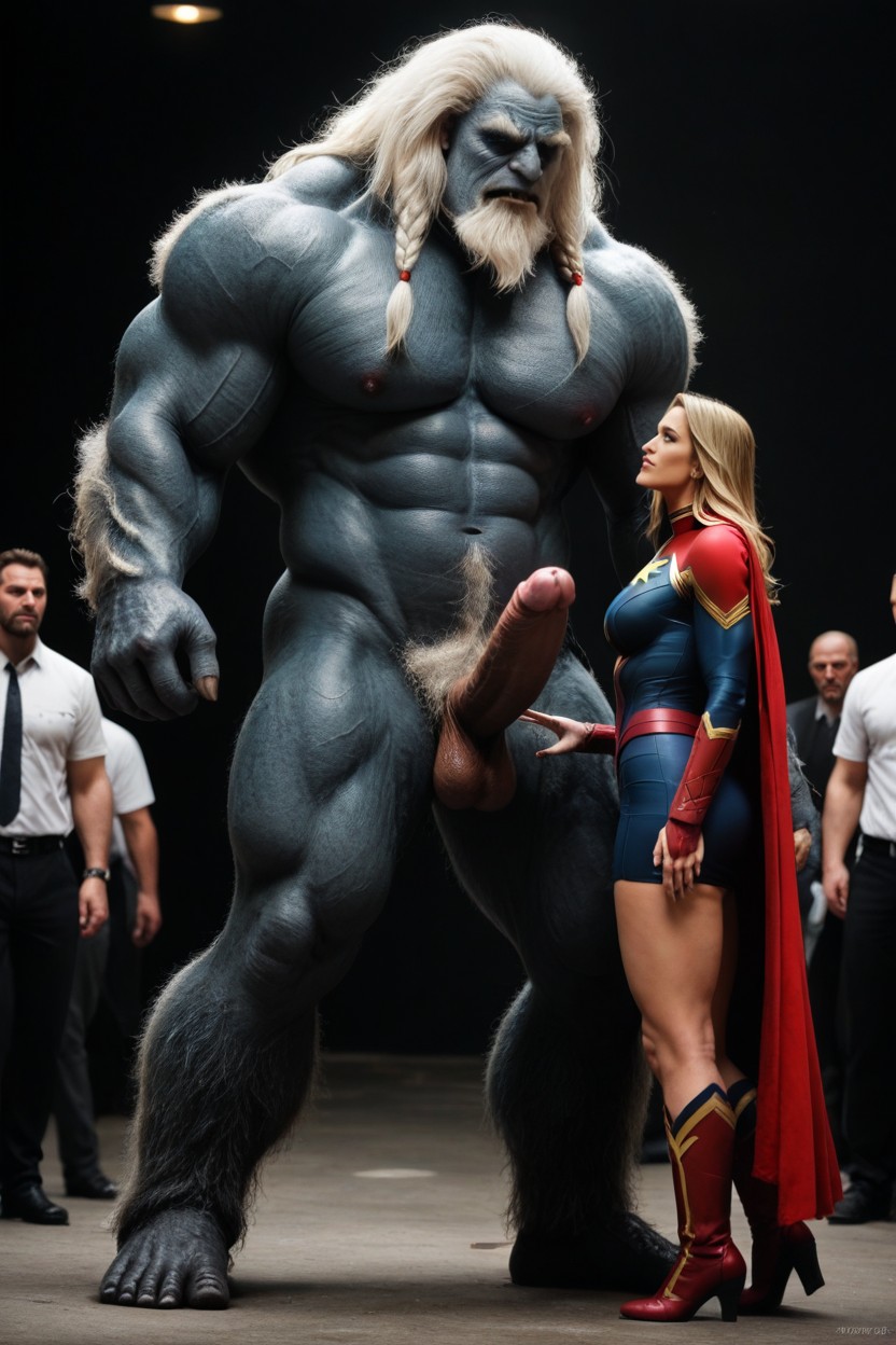 Many People Around, Giant Monster, Hairy Giant Monster AI Porn