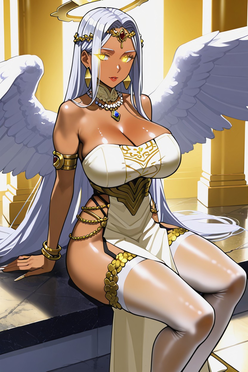 Gold Eyes, Gold Bracelets, Halo Hentai AI Porn