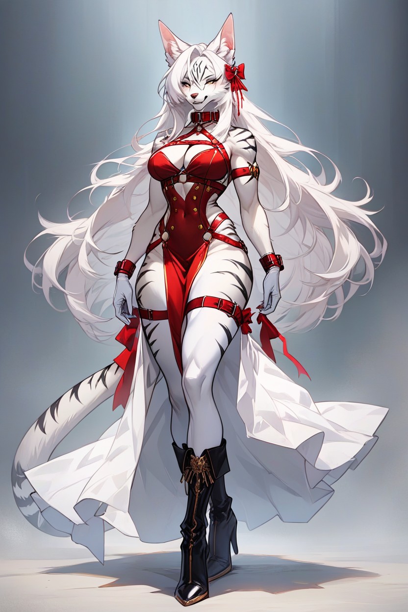 Rounded Ass, Appearance, White Skin Furry AI Porn