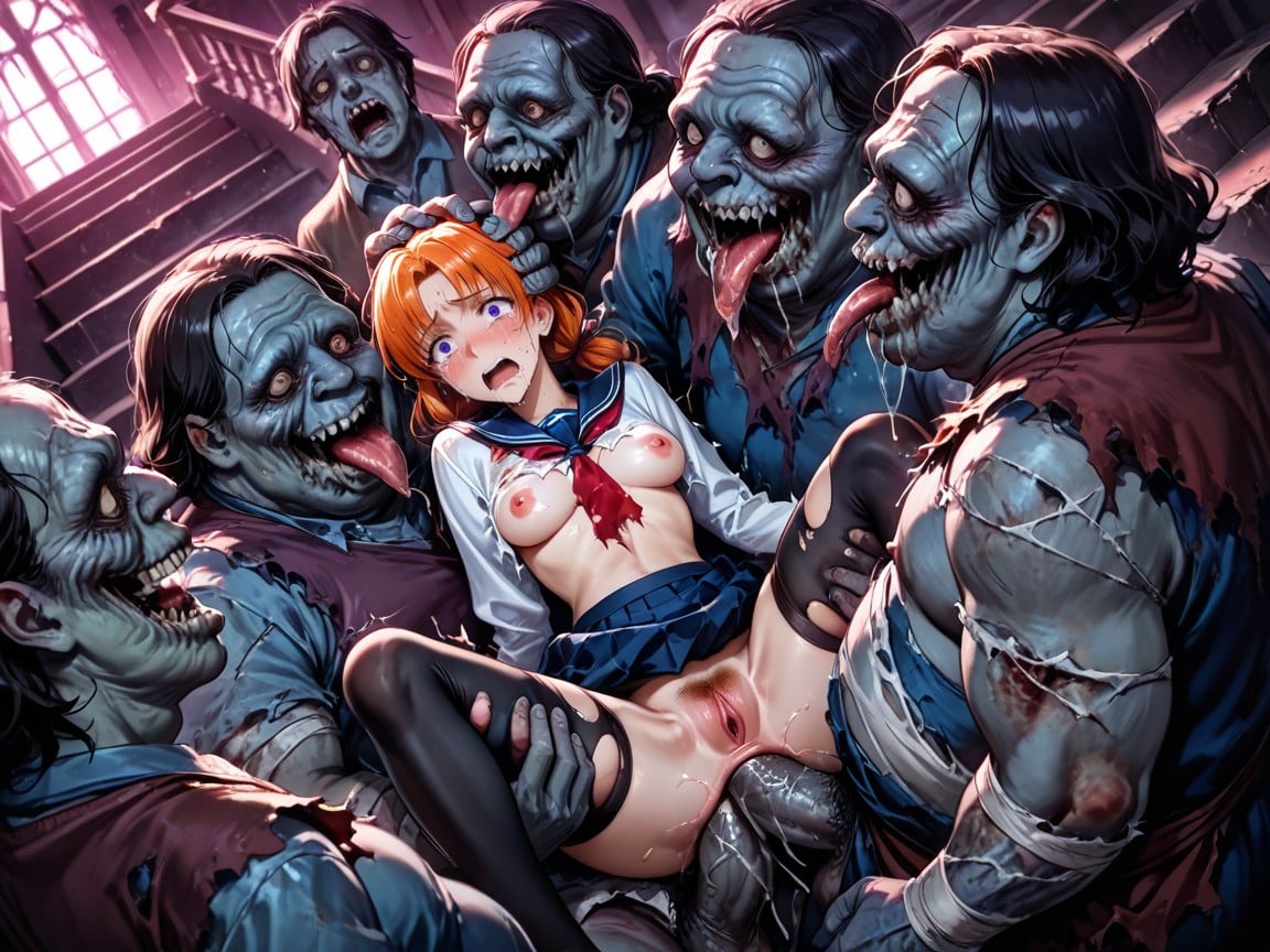 Skinny, Excessive Drooling, Small Ass AI Porn