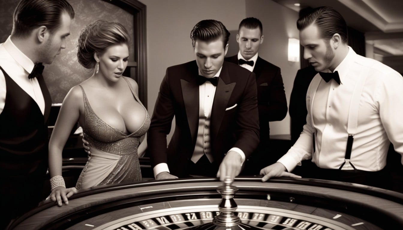 Drinking_whiskey, Tuxedos, Natural Breasts AI Porn