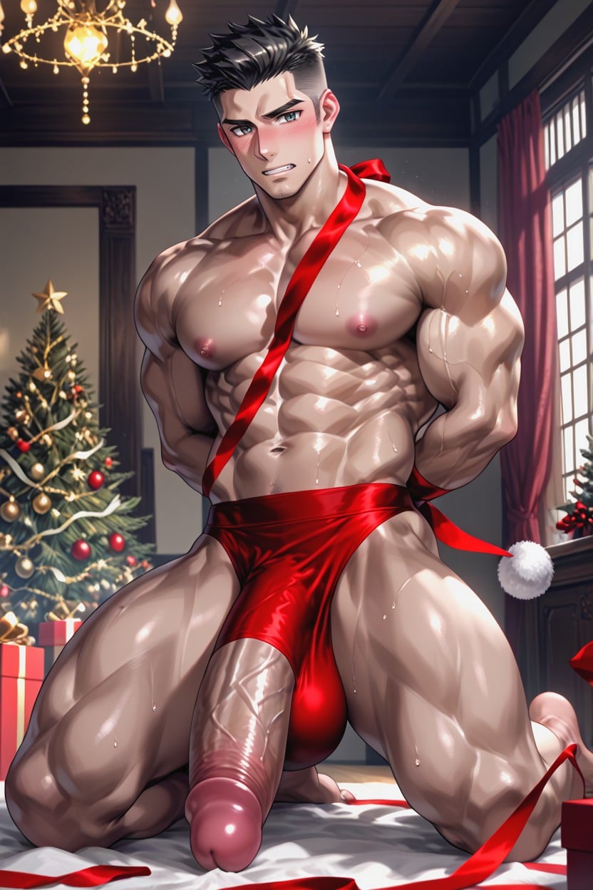 Low-angle Intimate Shot, Large Thick Pectoral Muscles, Slightly Enlarged Nipples Bulging Prominently AI同性戀黃片