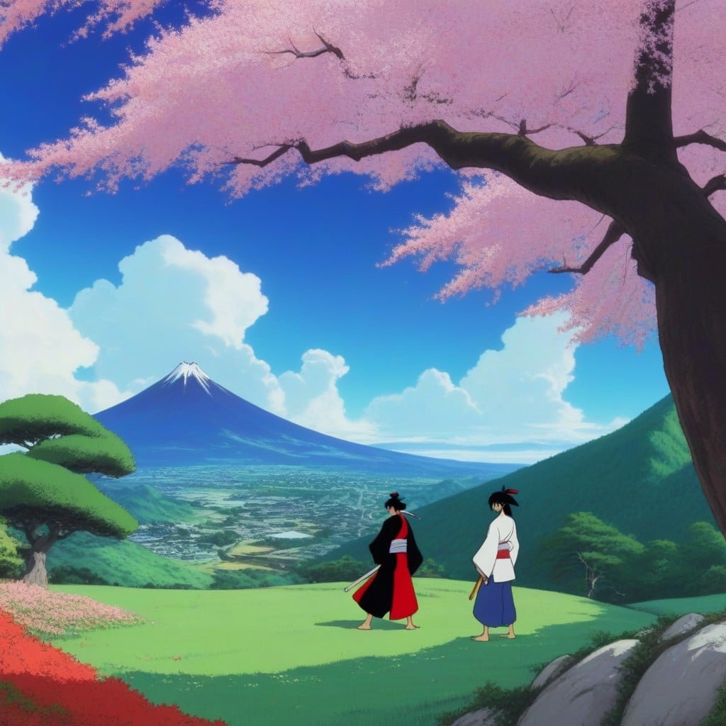 Katanagatari Anime Screenshot, Original Katanagatari Art, A Fierce Samurai Duel Porno IA